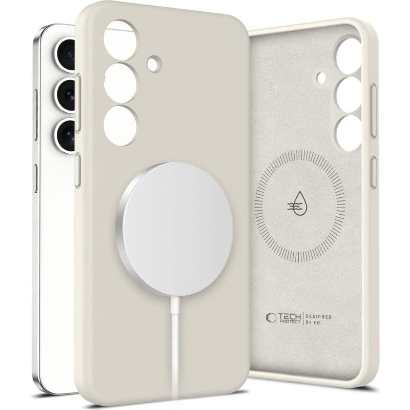 TECH-PROTECT LIQUID SILICONE MAGSAFE GALAXY S25 COSMIC LATTE