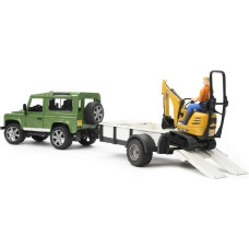 Bruder Professional Series Land Rover Defender with Trailer - CAT and Man (02593)