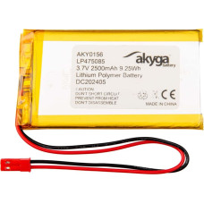 Lithium Polymer Battery Akyga AKY0156 LP475085 Li-Po 3.7V|2500mAh PCM JST 2.54 2-Pin Connector 150mm