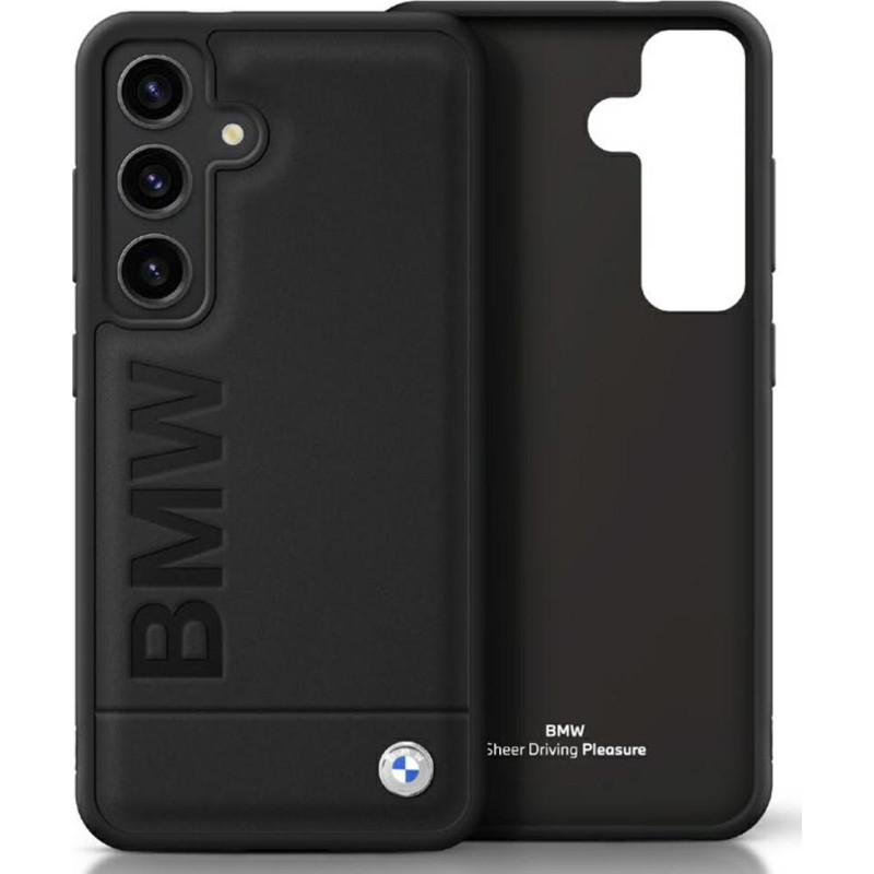 Etui BMW Leather Big Wordmark do Samsung  Galaxy S25 czarny