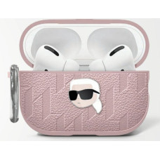 Etui Karl Lagerfeld Monogram Karl Head    do AirPods 4 różowy