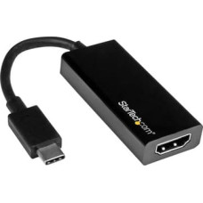 Startech .com USB-C to HDMI Video Adapter Converter - 4K 30Hz - Thunderbolt 3 Compatible - USB 3.1 Type-C to HDMI Monitor Travel Dongle Black (CDP2HD) - external video adapter - black