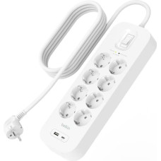 SurgePlus 8x schuko 1xUSB-A 1xUSB-C 900J 2m