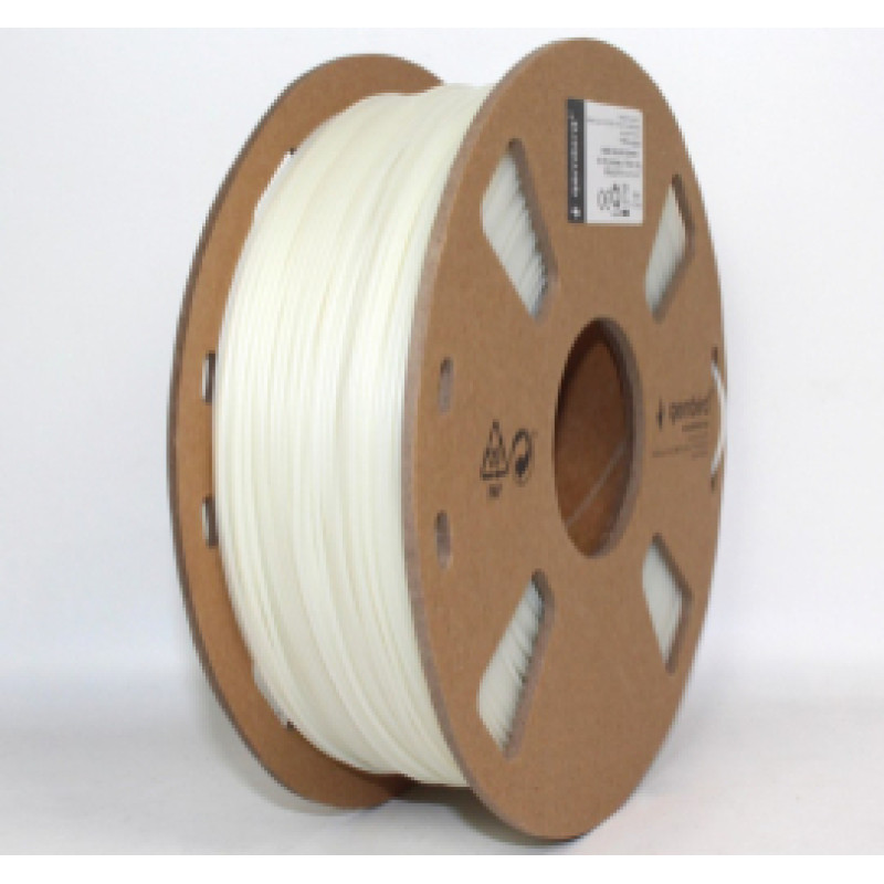 3D Printera izejmateriāls Gembird PLA Flexible Wood Natural White 1.75 mm 1kg