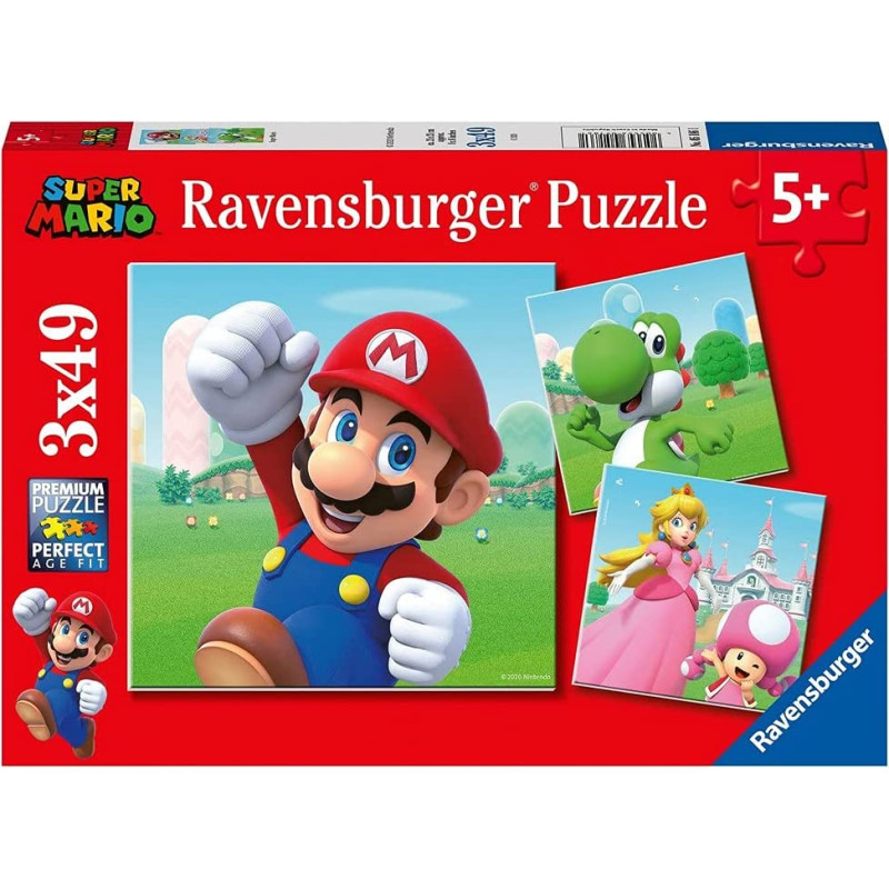 Ravensburger Puzzle Super Mario 3x49 - 05186