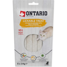 Ontario Gardums kaķiem – Ontario Lickable Treats Chicken Flavoured with Multi Vitamins, 5 x 14 g