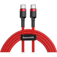 Baseus Izturīgs pīts kabelis no USB-C līdz USB-C QC3 1m - sarkans