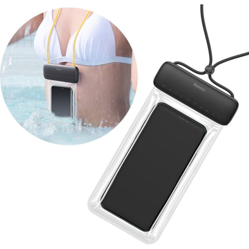 Baseus Ūdensizturīgs maciņ&scaron; telefonam līdz 7,2'' baseina pludmalei melns
