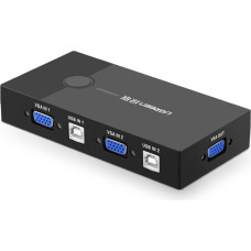 Ugreen Pārslēdziet KVM 30357 divus datorus vienu tastatūras peli un monitoru melnu