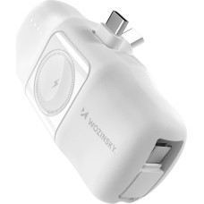 Wozinsky Mini Powerbank 5000mAh 15W USB-C ar Apple Watch lādētāju — balts
