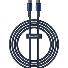 Baseus Volframa zelta USB-C kabelis - USB-C 100W 2m - tumši zils
