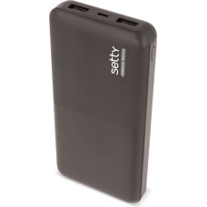 Setty  Power Bank 10000mAh Universāla Ārējas uzlādes baterija 5V 2.1A + Micro USB Kabelis Melna