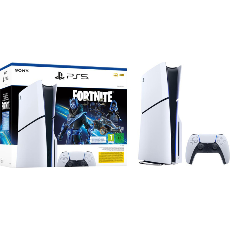 Sony Playstation 5 Slim 1TB BluRay White + Fortnite Cobalt Star Bundle