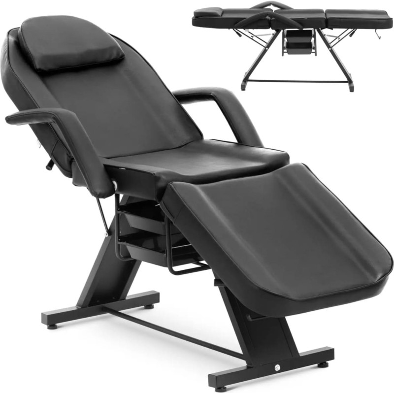 Physa Kosmētiskais krēsls tetovējumu masāžas procedūrām 200 kg IMOLA - melns
