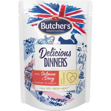 Konservēta barība kaķiem -Butchers CAT Classic Delicious Dinners with Salmon&Dory CIG 100g
