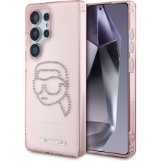 Case Karl Lagerfeld Rhinestones K. Head Logo for Samsung Galaxy S25 Ultra pink