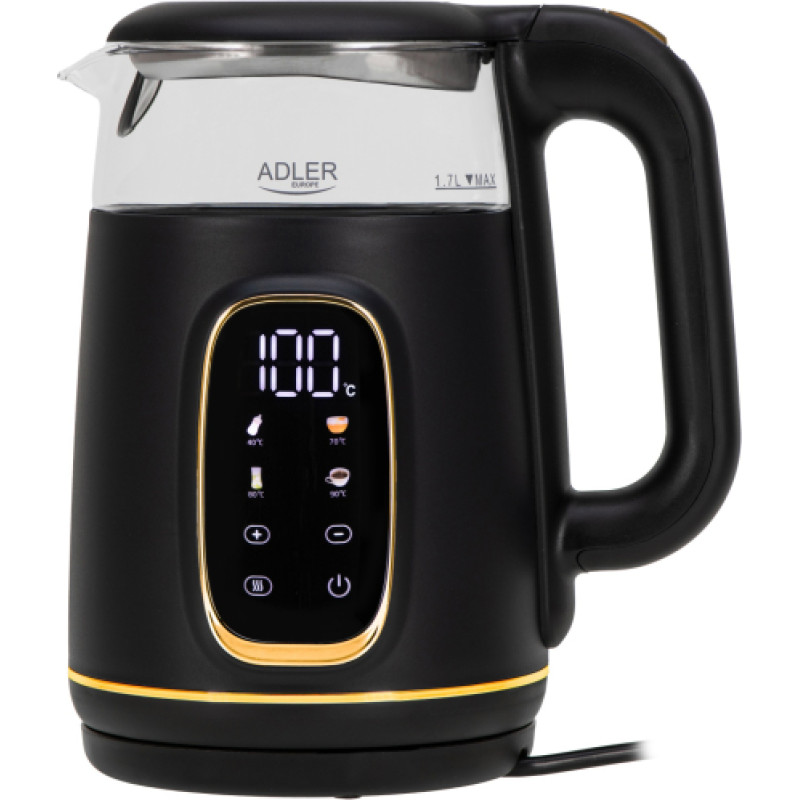 Adler AD 1305BG Elektriskā tējkanna ar temperatūras kontroli 1.7L 2200W
