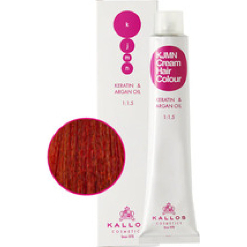 Kallos KJMN Cream Hair Colour Keratin & Argan Oil 100 ml 77.44I Medium Intense Copper Blond