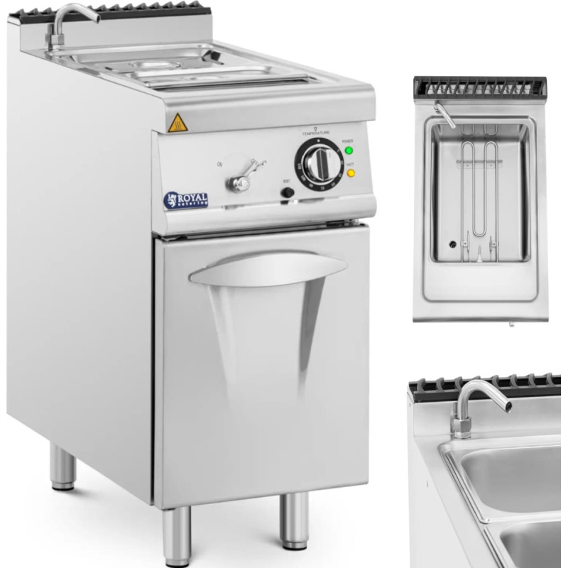 Royal Catering Elektriskā ūdens skapis ar krāna skapi GN 1/2 GN 1/3 3000 W