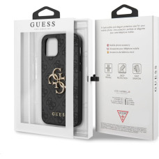 GUHCP12M4GMGGR Guess PU 4G Metal Logo Case for iPhone 12|12 Pro Grey