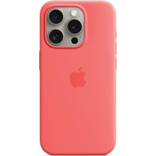 Etui silikonowe z MagSafe do iPhonea 15 Pro Max - guawa