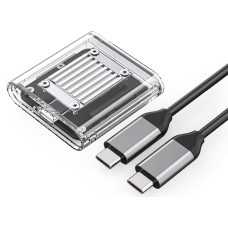 Orico TC20-M2-10G M.2 NVME USB-C diska futrālis — caurspīdīgs
