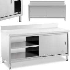 Royal Catering Sienas darba galds ar skapi un bīdāmām durvīm 180 x 60 cm