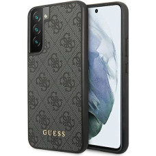 Guess GUHCS22SG4GFGR S22 S901 szary|grey hard case 4G Metal Gold Logo