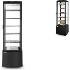 Arktic Atdzesētu konditorejas izstrādājumu vitrīna uz riteņiem, 5 plaukti, 280 l, LED - melna