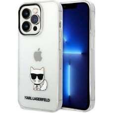 Karl Lagerfeld Choupette Logo Case for iPhone 14 Pro Max Transparent