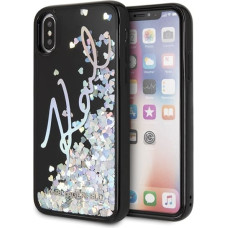 Karl Lagerfeld KLHCPXKSIGMU iPhone X|Xs czarny|black hard case Signature Liquid Glitter Sequins