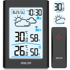 Baldr Meteoroloģiskā stacija ar displeju BD-911 melna