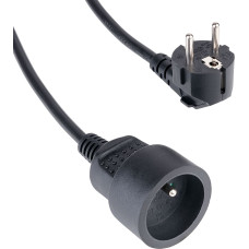 Hama Elektrības pagarinātājs ar zemējumu 1 kontaktligzda 2m - melns