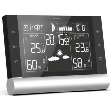 Hama Black Line Plus meteoroloģiskā stacija termometrs/higrometrs - melns