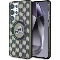 Case Karl Lagerfeld Button Karl & Choupette Heads On KL Pattern MagSafe Samsung Galaxy S25 Ultra black