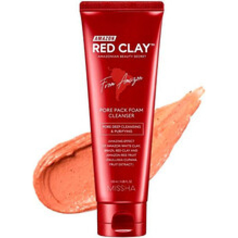 Missha Amazon Red Clay™ Pore Pack Foam Cleanser