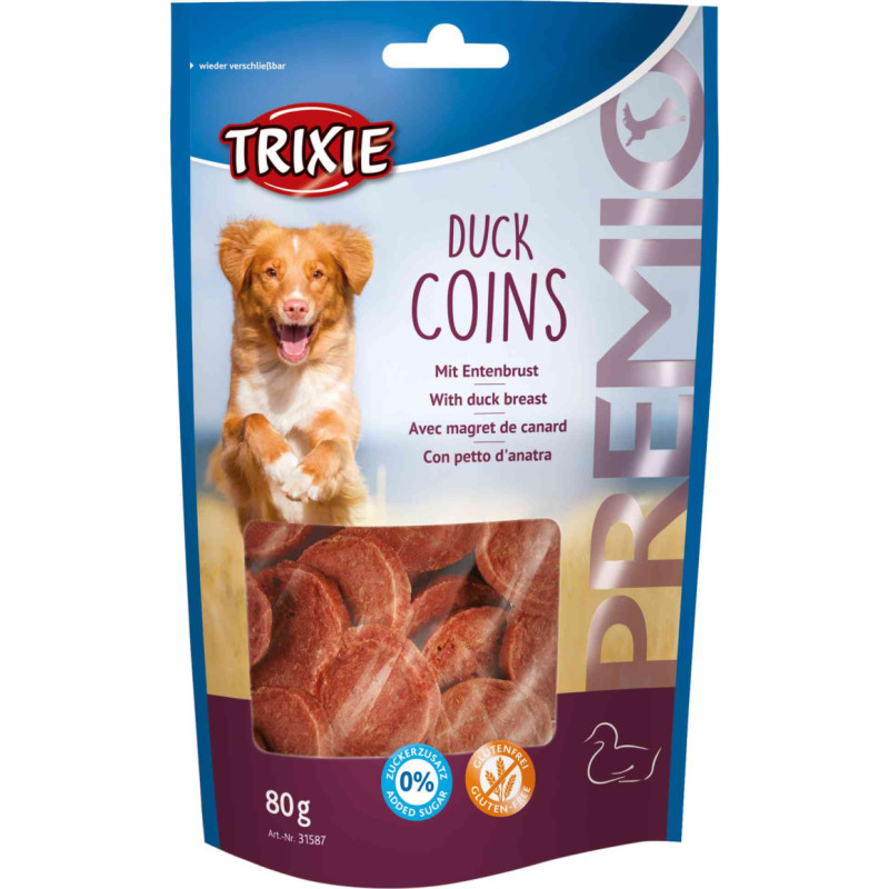 Trixie Gardums suņiem : Trixie Premio Duck Coins, 80 g.