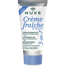 Nuxe Creme Fraiche De Beaut&eacute; Moisturising Cream, Make-up Remover Milk and Plumping Mask - 3-in-1 Hydrating Cream, Cleansing Milk, and Plumping Mask.