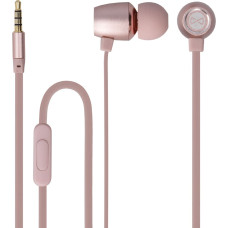 Forever MSE-100 Metal Music Universālas Austiņas ar mikrofonu un pulti | 3.5mm | Rozā Zelts