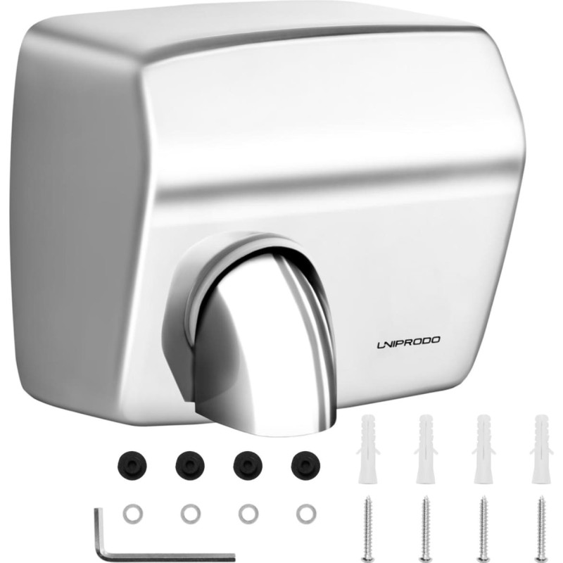 Uniprodo Roku žāvētājs bezkontakta, automātisks, sienas stiprinājums no nerūsējo&scaron;ā tērauda, 2300 W