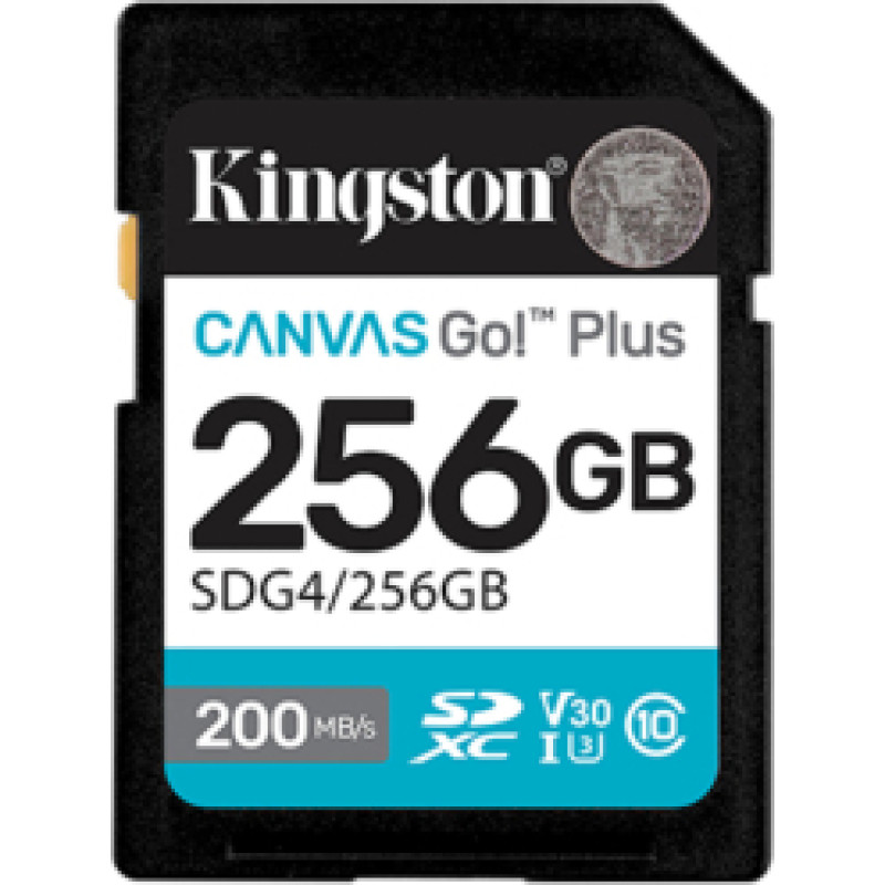 Atmiņas karte Kingston 256GB SDXC Canvas Go Plus Gen4