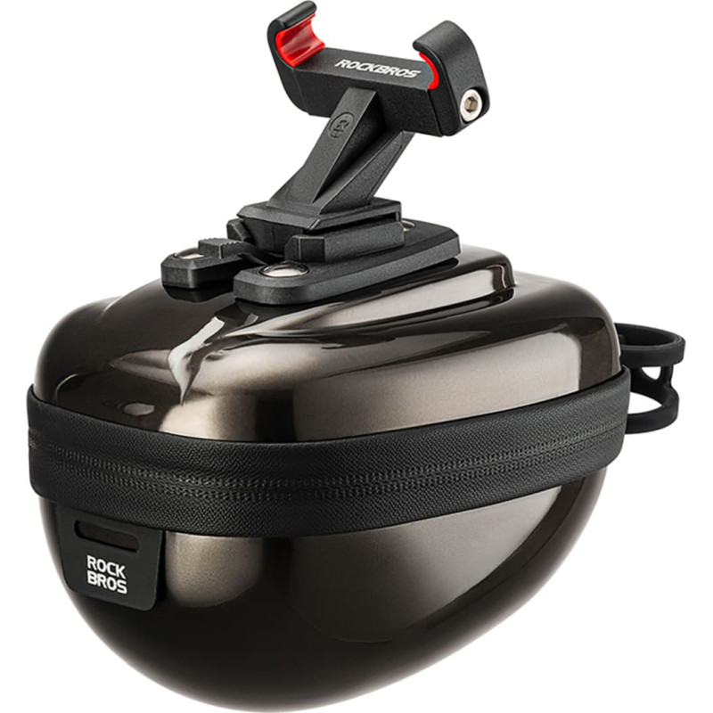 Rockbros Stingra velosipēda soma, cieta apvalka sēdekļa soma, 0,4 l - melna