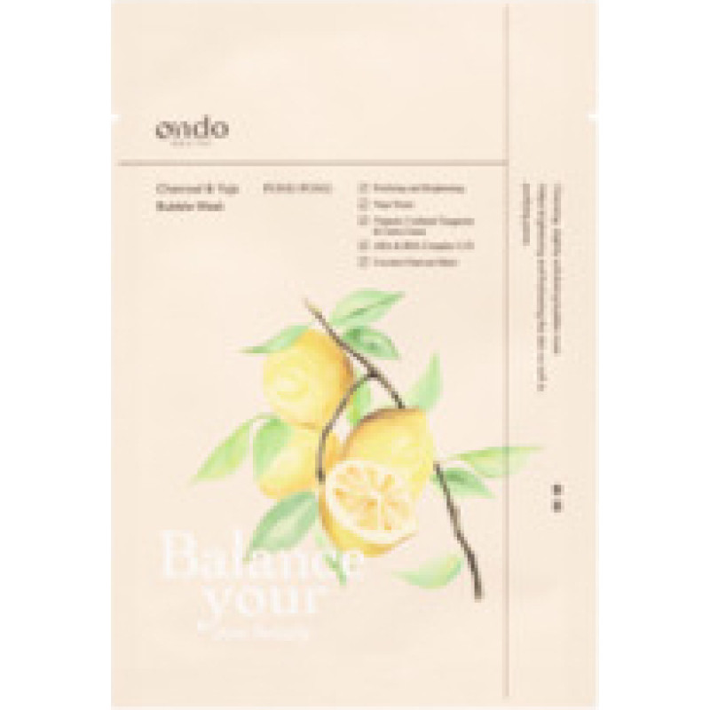 Ondo Beauty 36.5 PONG-PONG Charcoal and Yuja Bubble Mask - Cleansing face mask.