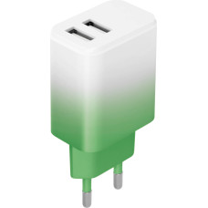 Setty charger 2x USB 18W LSIG-AA-20 mint-white gradient