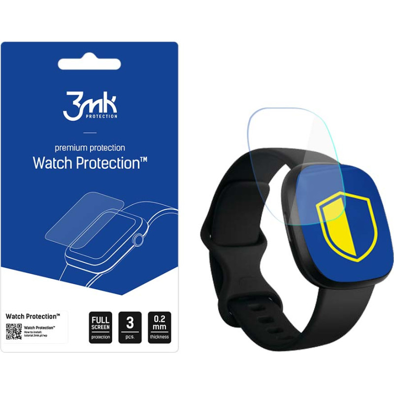 Fitbit Versa 3 | 4 - 3mk Watch Protection™ v. ARC+ screen protector