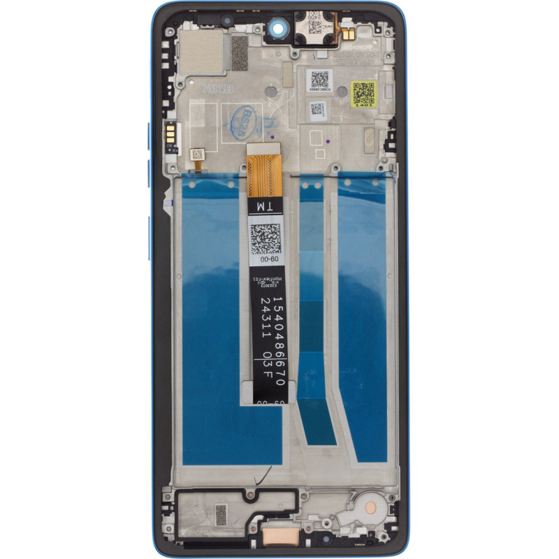 Motorola G75 5G LCD Display + Touch Unit + Front Cover Aqua Blue (Service Pack)