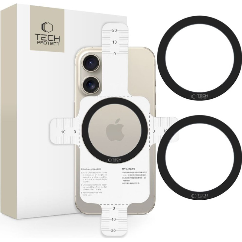 TECH-PROTECT MMP-110 2IN1 MAGNETIC MAGSAFE RING BLACK & BLACK