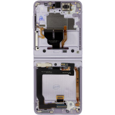 LCD display + Touch Unit + Front Cover Samsung F711B Galaxy Z Flip 3 5G Lavender No Camera (Service Pack)