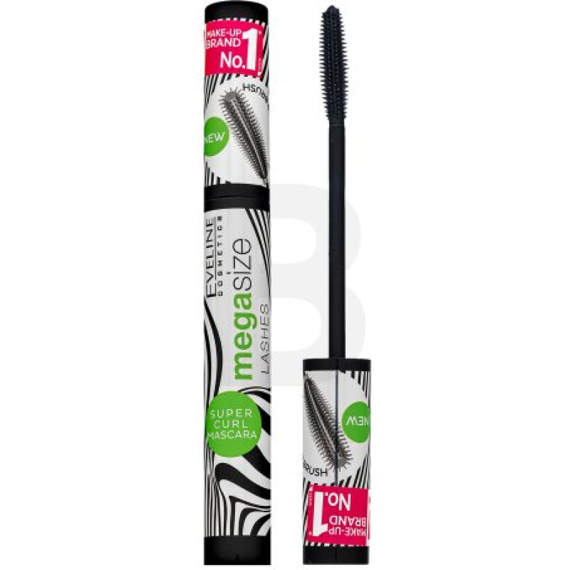 Eveline Mega Size Super Curl skropstu tuša skropstu pagarināšanai un izliekšanai 10 ml