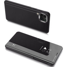Hurtel Samsung Galaxy A22 4G caurspīdīgs maciņš ar caurspīdīgu skatu - melns